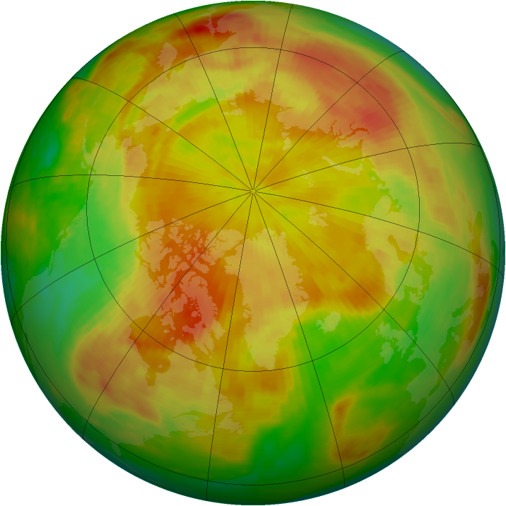 Arctic ozone map for 05 May 1989